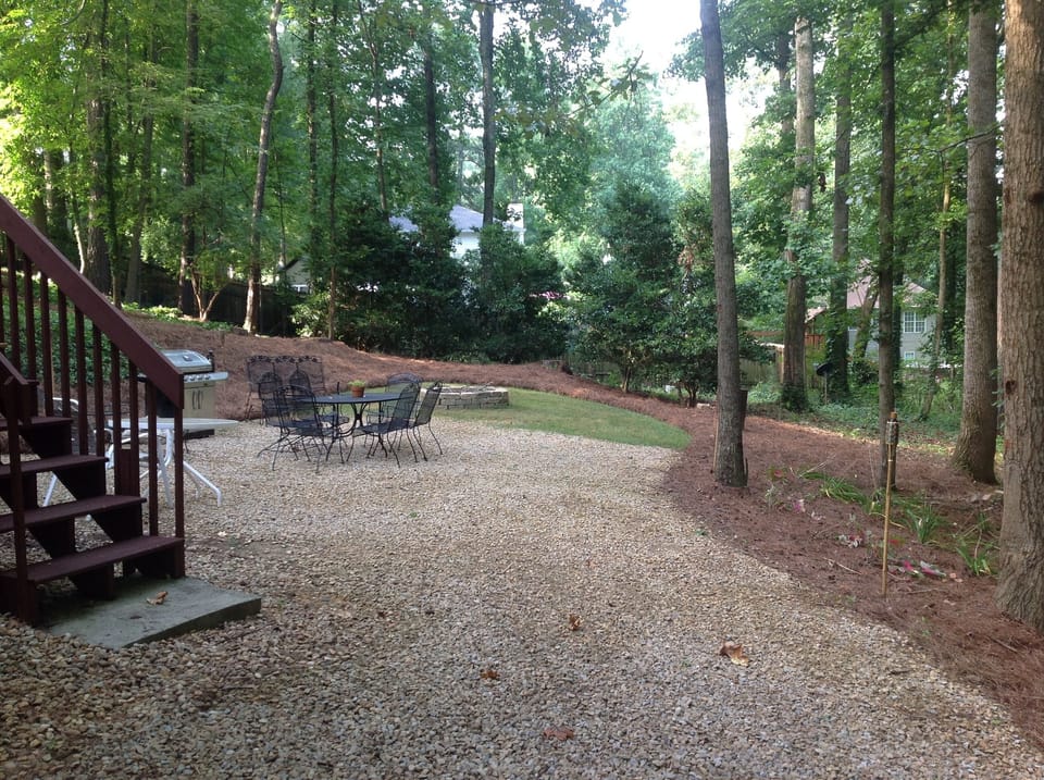 Peaceful backyard.