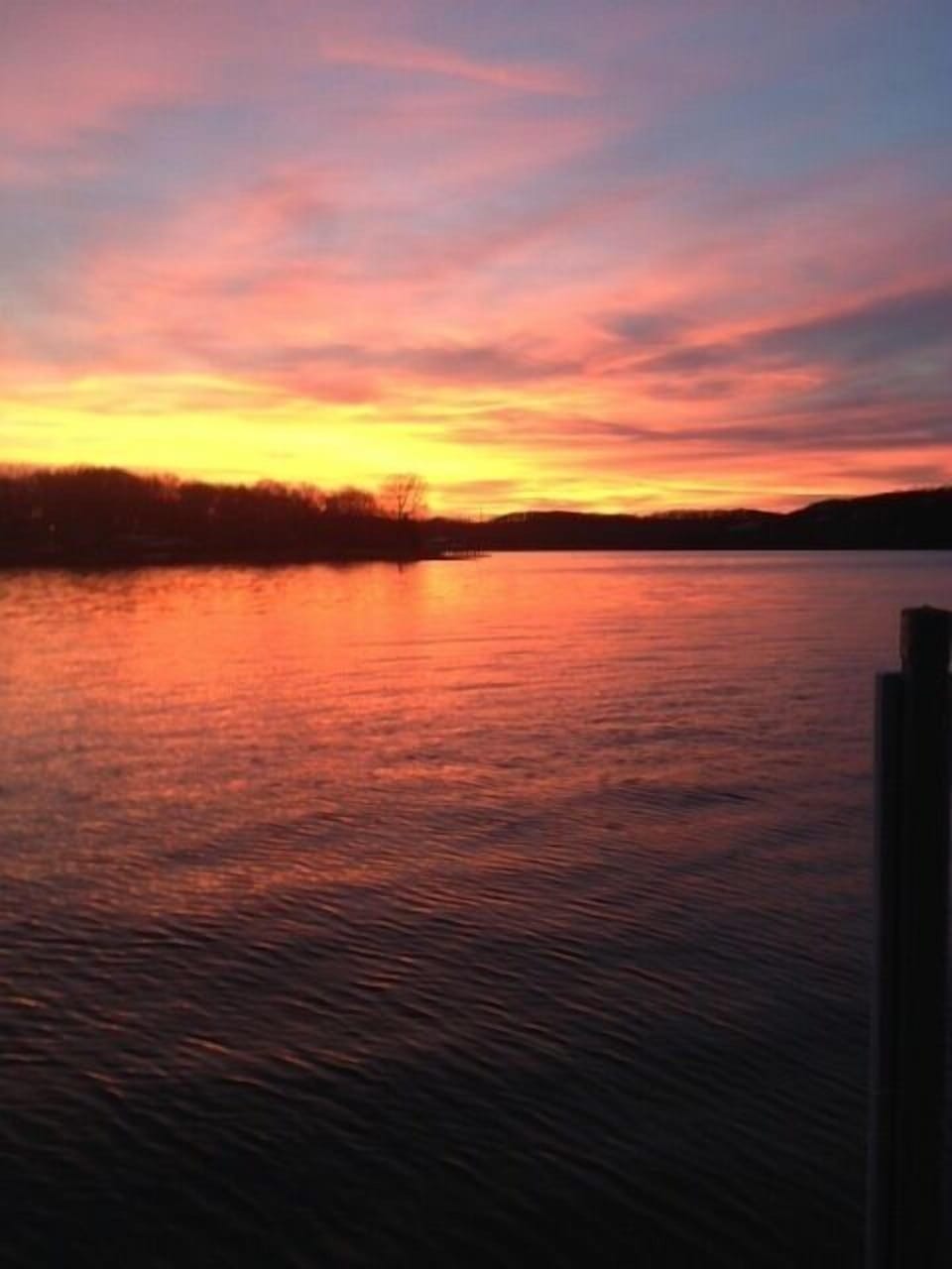 Sunset from the dock - Winter time