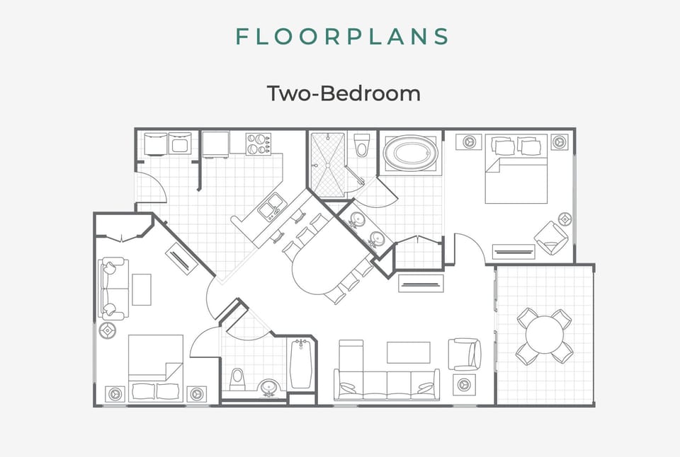 Two-bedroom floorplan
