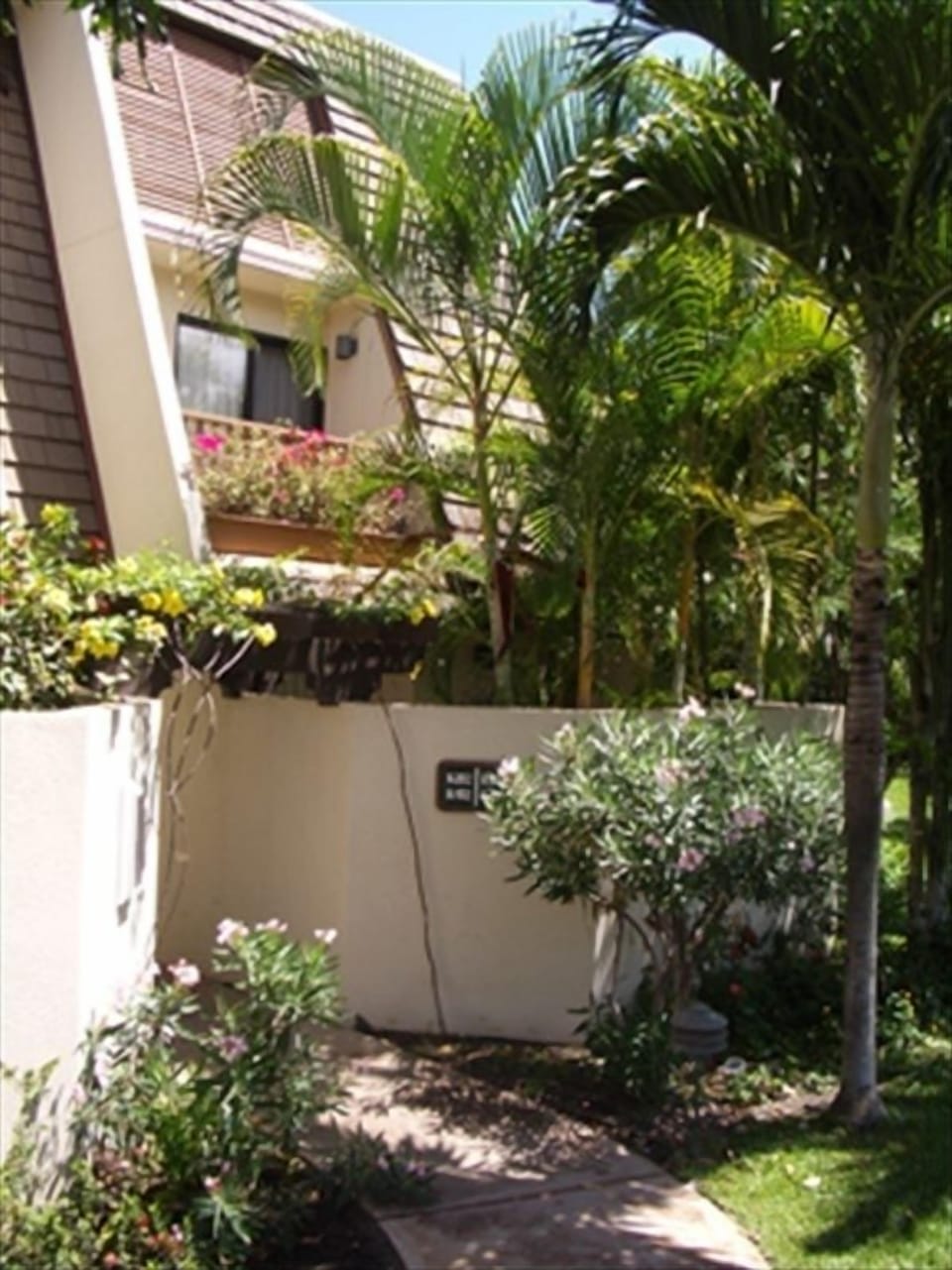 The main entrance to our home, K-201, is at the end of a quiet walk