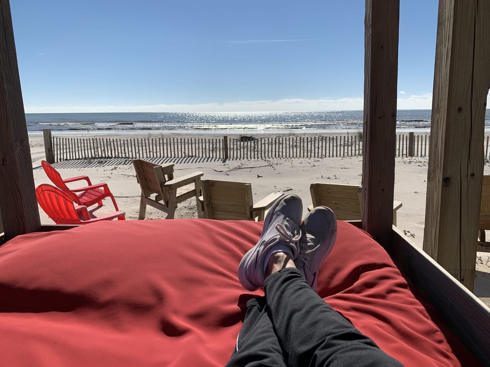 View from the beach bed.  