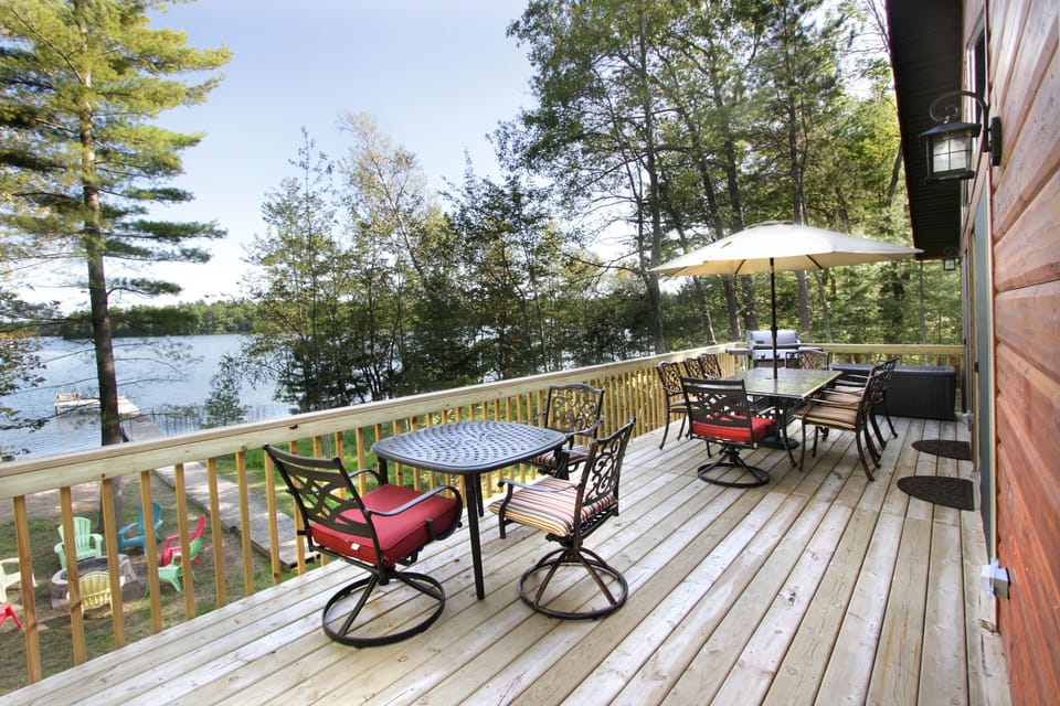 Outdoor deck with BBQ