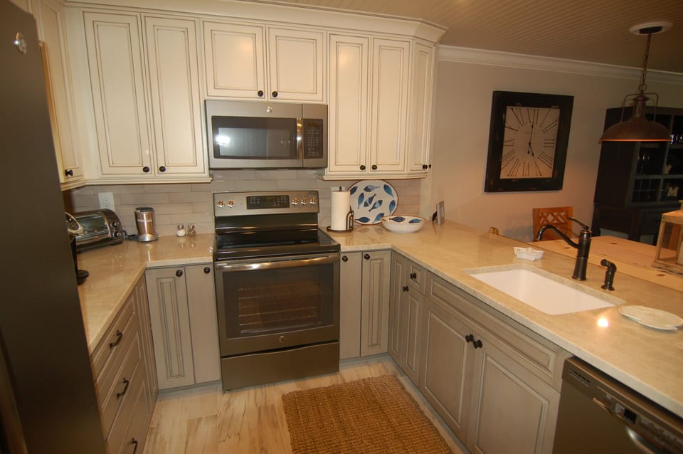 Another view of our kitchen which is fully stocked.