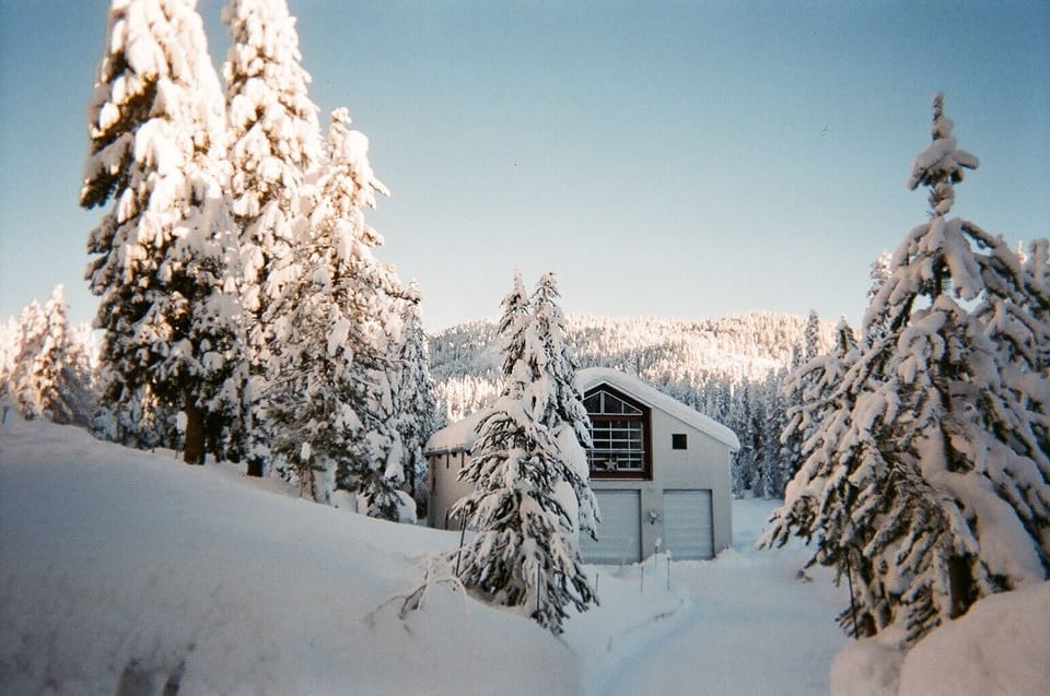 2010 pre-Christmas, our shop as you come down our drive.