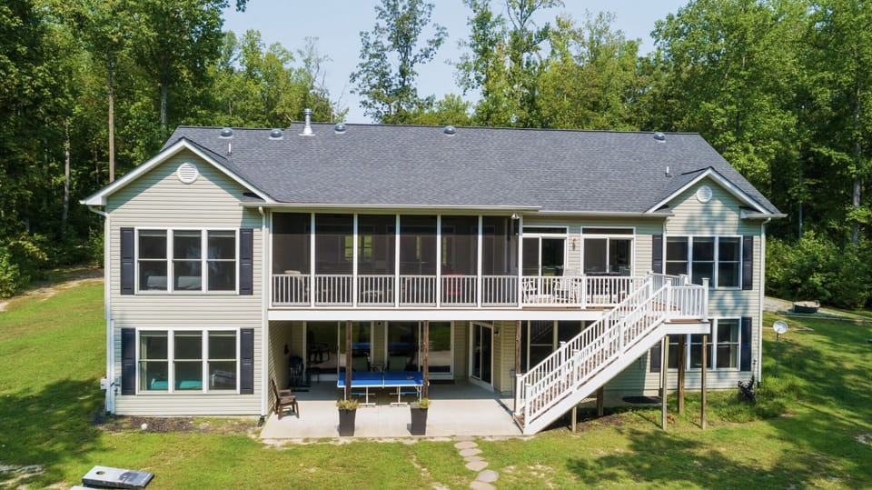 Lake side of house