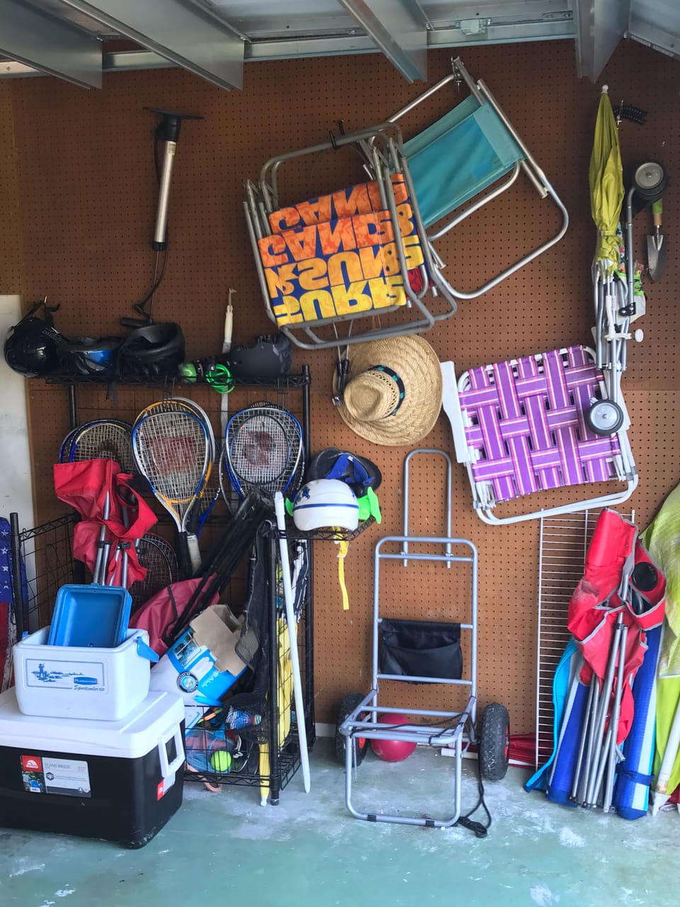 Coolers, chairs, umbrella, stroller all for you to use . 