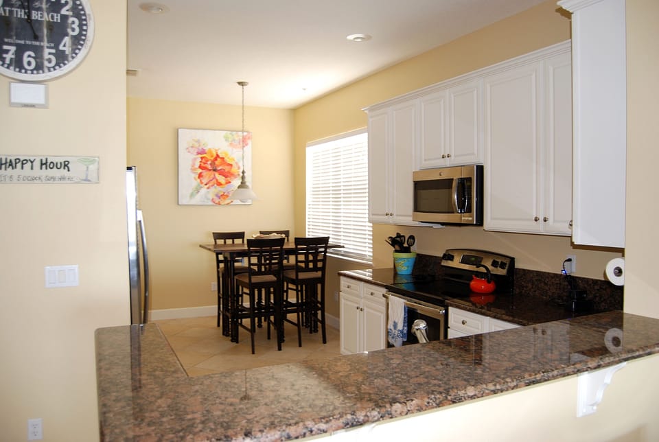Eat in Kitchen with Ocean Views.  Full stocked kitchen with all new appliances. 