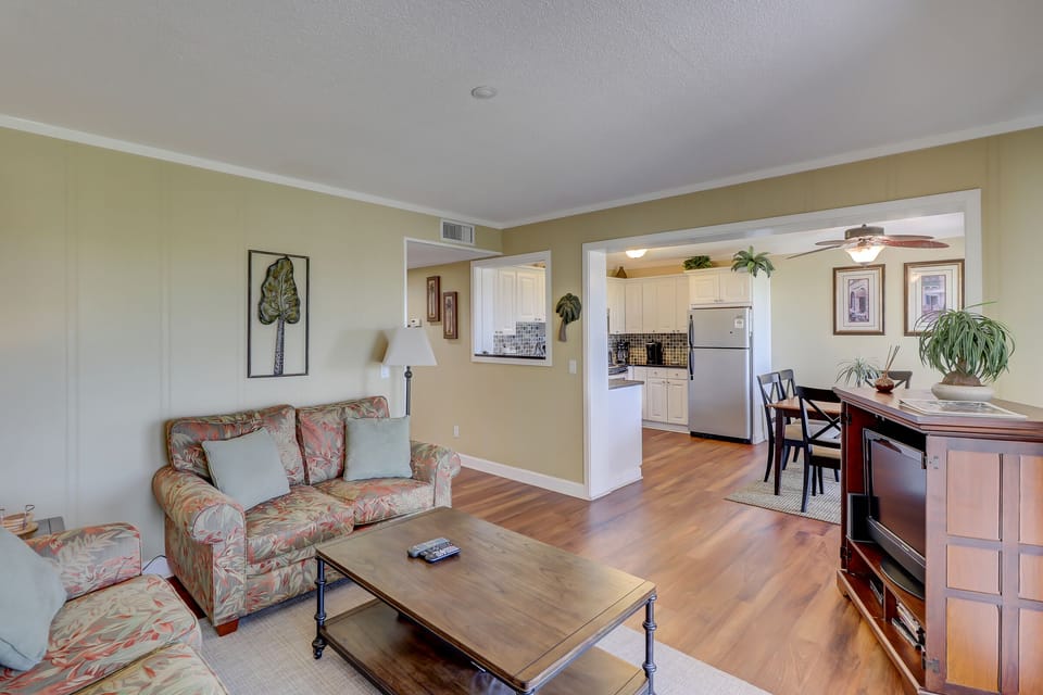 Flat-screen TVs in each room