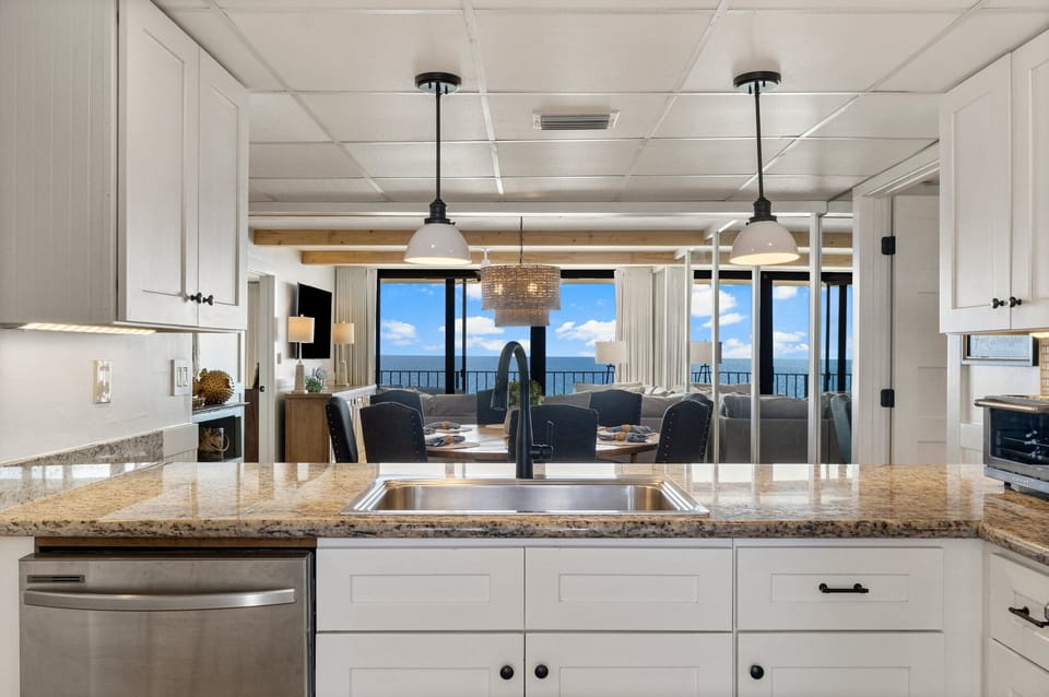 Gulf View from Kitchen