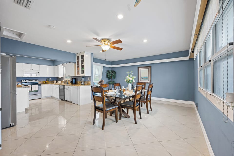 Dining room flows seamlessly into your kitchen, offering convenience and charm.