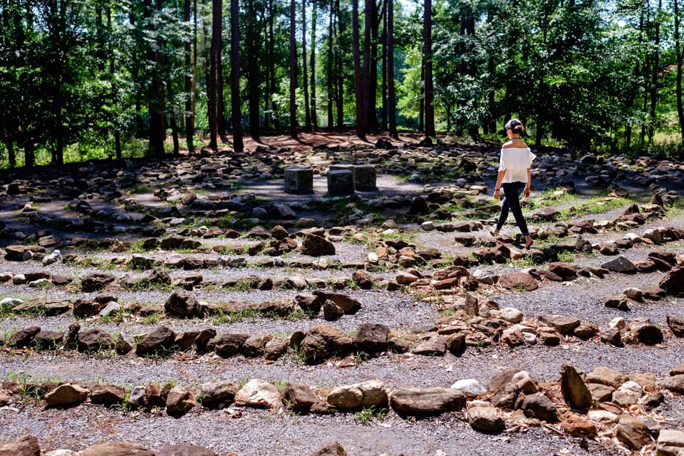 The labyrinth near the Sangha House! 