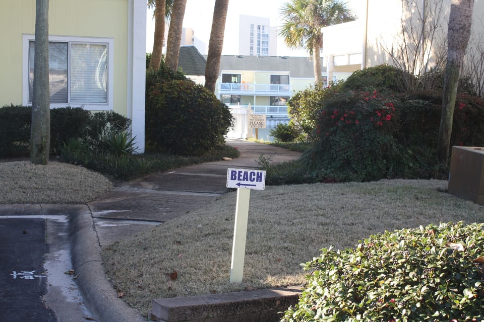 follow the signs to the beach