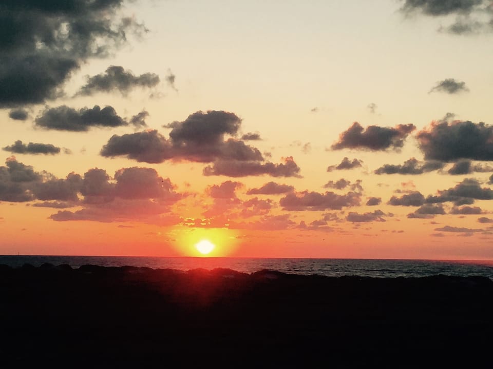 Sunrise from the upstairs balcony