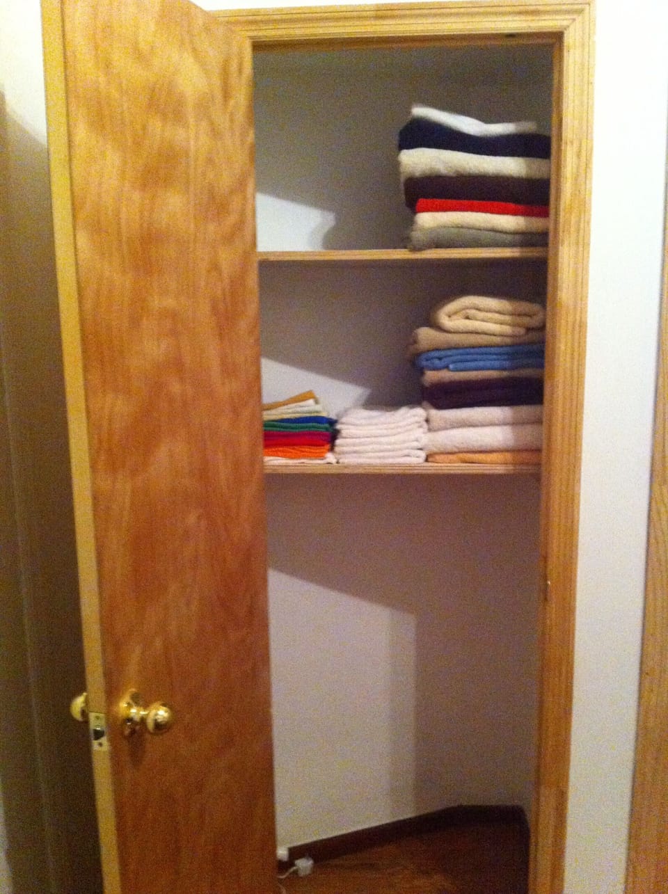closets with towels