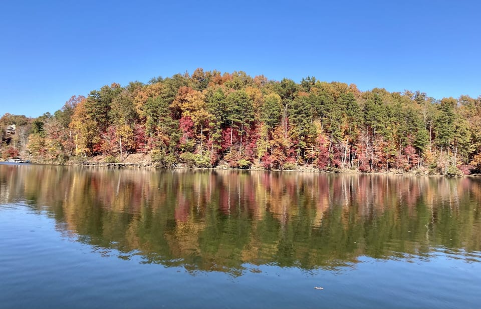 Reflections on the water.  Lake Adger 