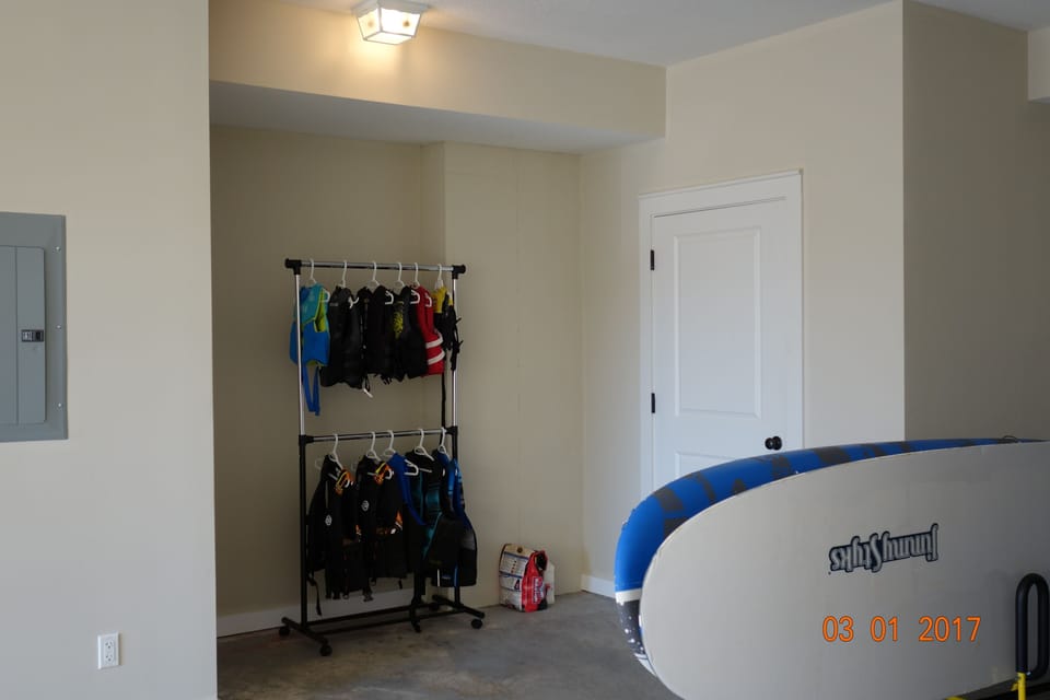 Life Jackets available to be worn with water vessels.  Limited sizes.
