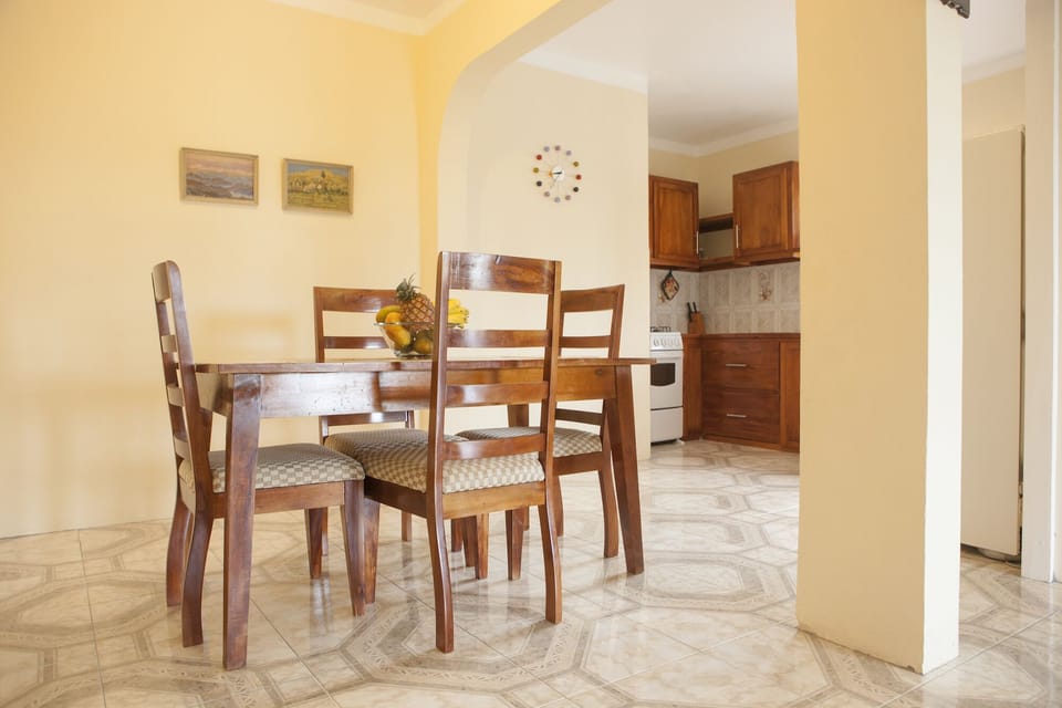 Dining area and kitchen