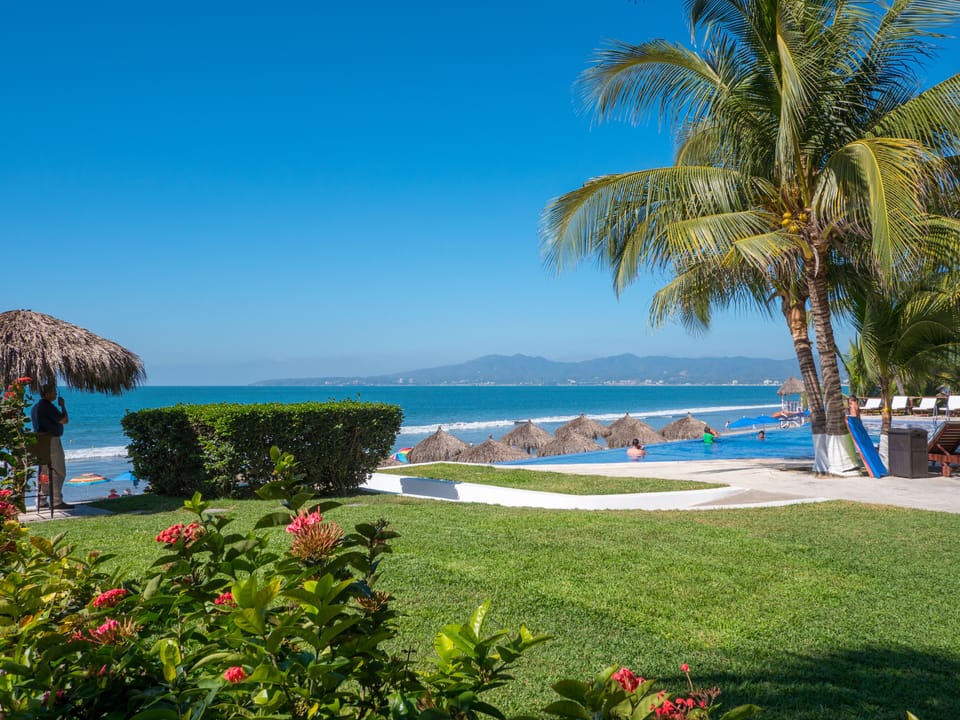 Gardens around the pool area