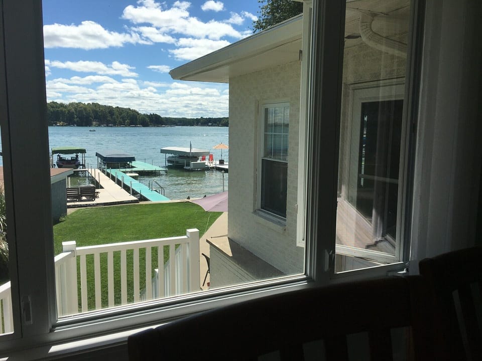 Beautiful view from back porch/dining room 