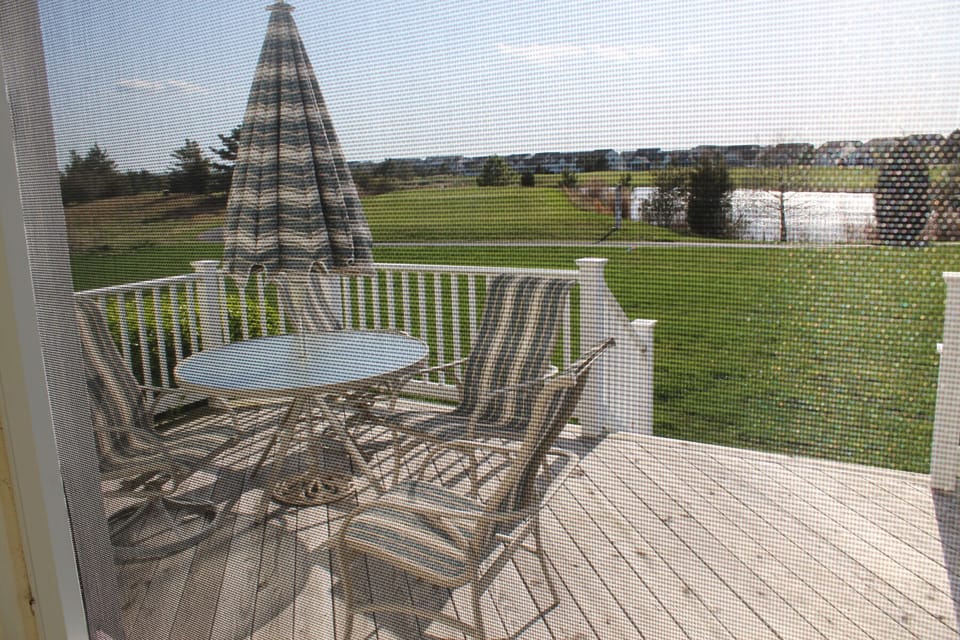 Back deck looking towards Black Bear hole 1 and pond
