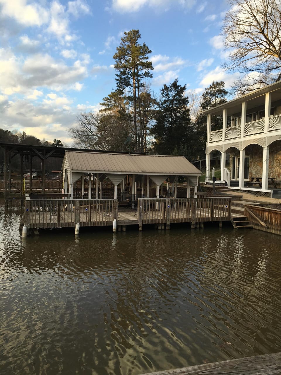 View of the pier from water