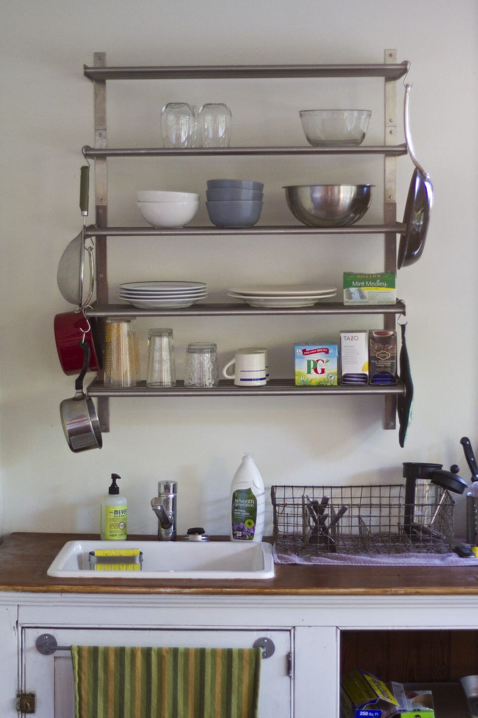 sink, stove, and fridge, and amenities for basic meals