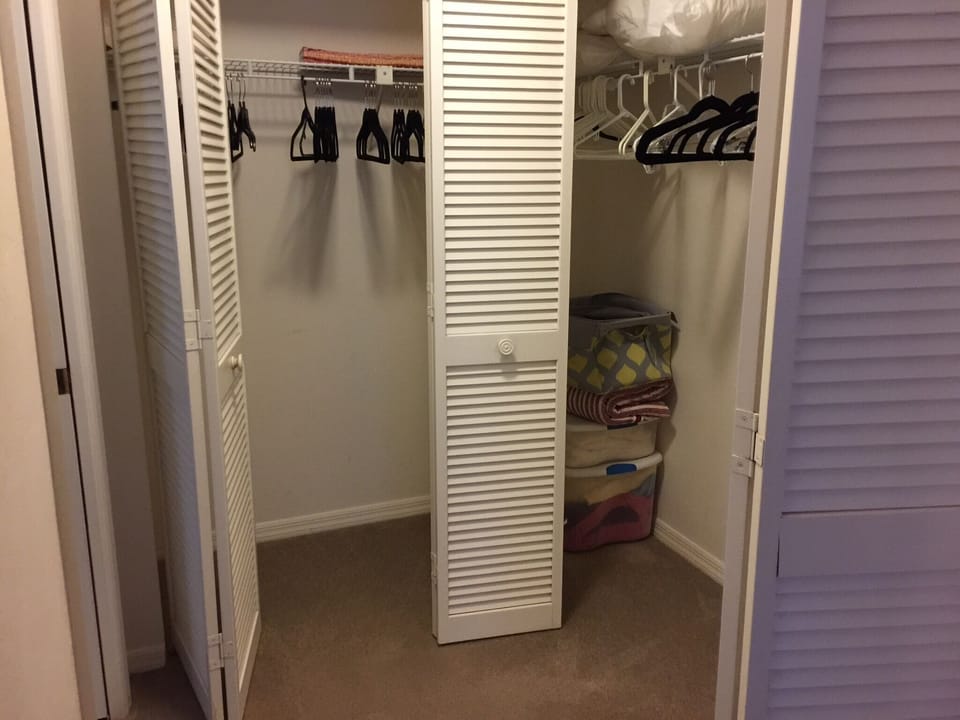 Master bedroom closets 