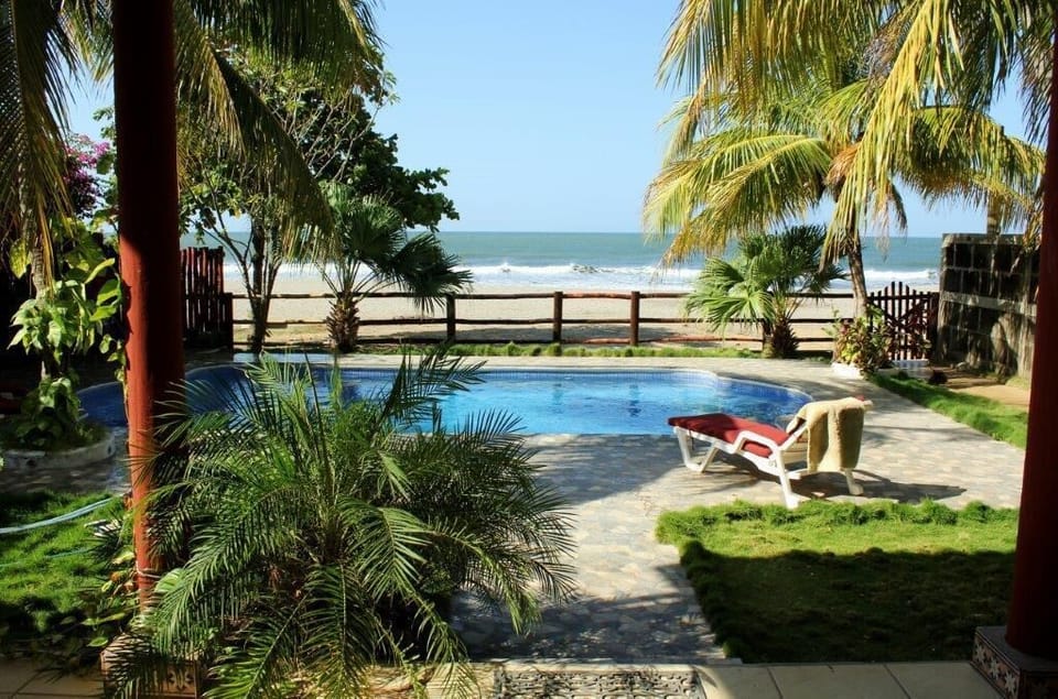 Downstairs poolside stunning views.