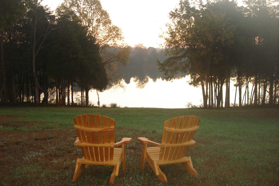 Relaxing, overlooking the lake