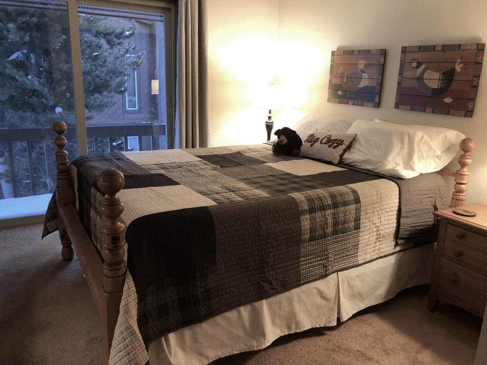Master bedroom with balcony