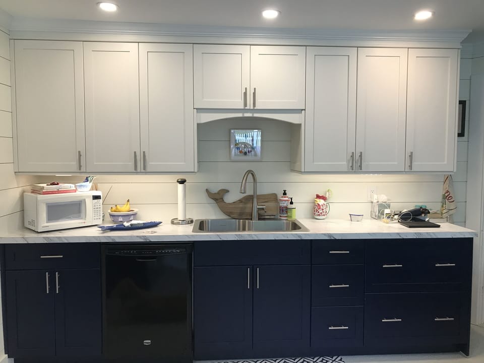 Brand new kitchen with two cooktops and two fridges