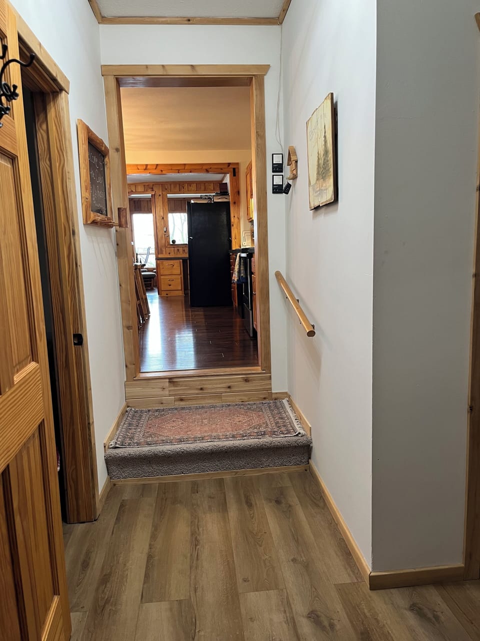 View into the foyer from the garage entrance