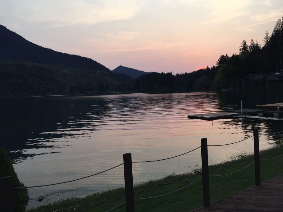 Sunset from the deck.