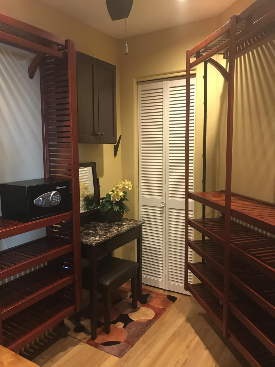 Master closet with safe.