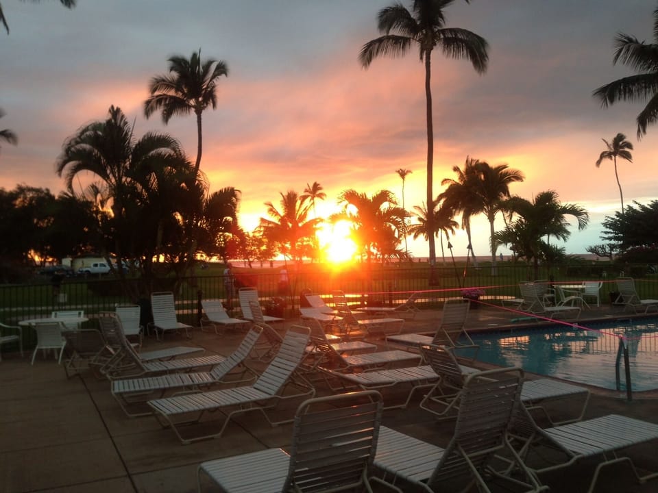 Sunset taken in pool area