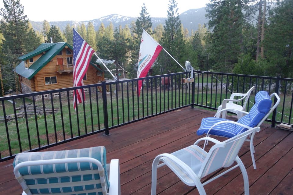Rear deck and yard