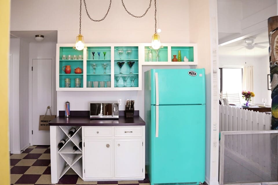 We love our color in the kitchen!