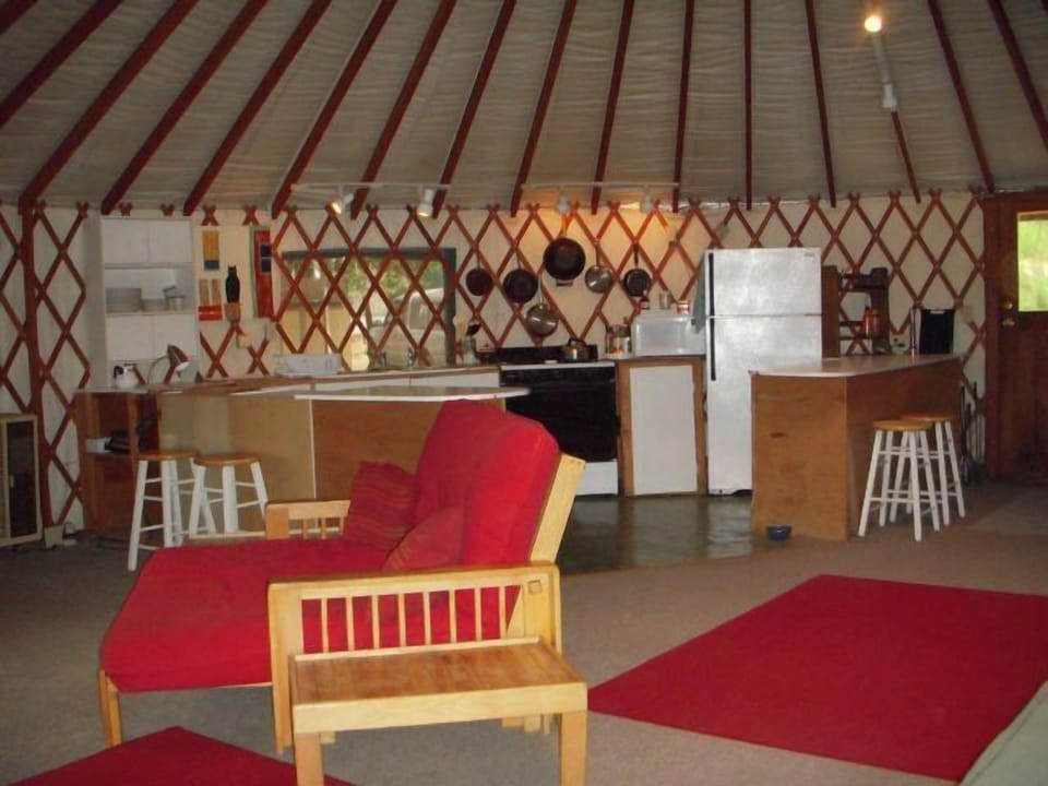 Spacious kitchen stocked for a cook...