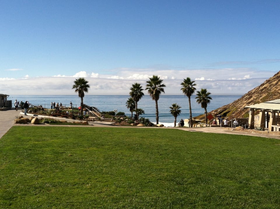 Fletcher Cove park 2 blocks from condo. Picnic tables, basketball, great view!