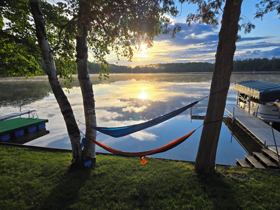 Bring your own hammock to enjoy the view, or we have deck chairs for you to use.