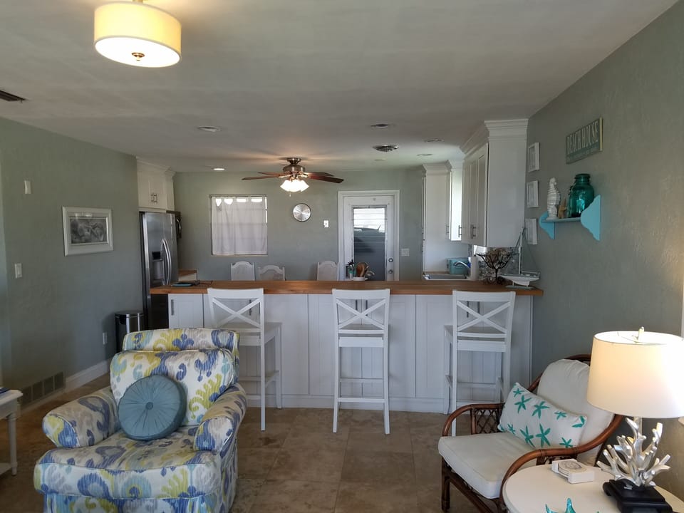 Family room to kitchen view