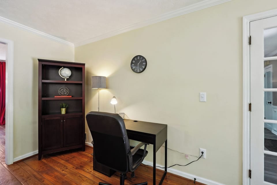 Office workspace in Family Room -Main Level