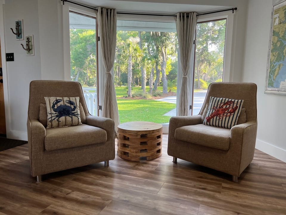 Separate living room to enjoy while reading a book