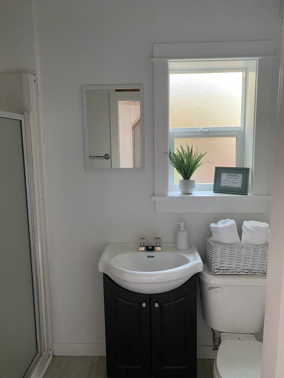 Basement bathroom with shower 