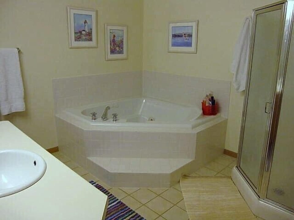 Master bathroom with jetted tub and separate shower