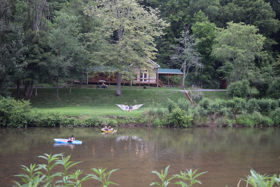 Relax in the hammock by the river, or canoe, kayak or tube  down the river. 