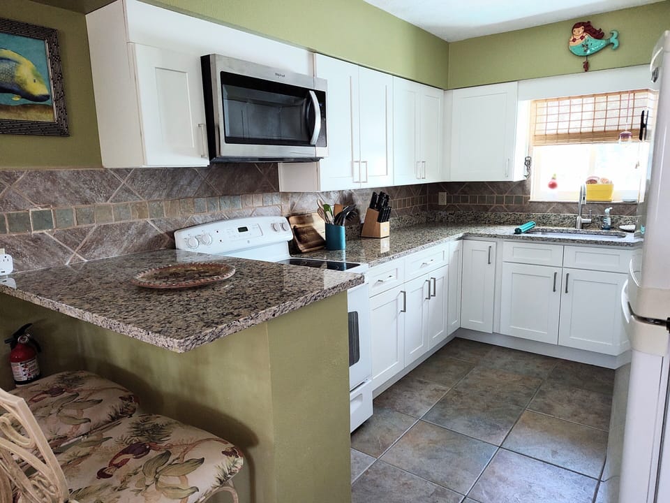 newly renovated kitchen...well equipped for cooking in
