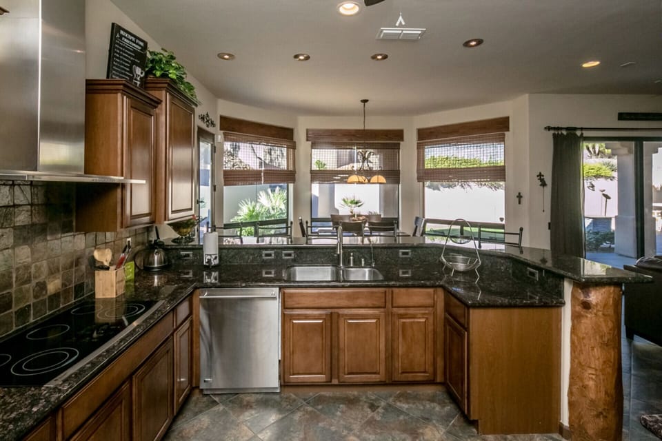 Spacious, FULLY equipped kitchen. 