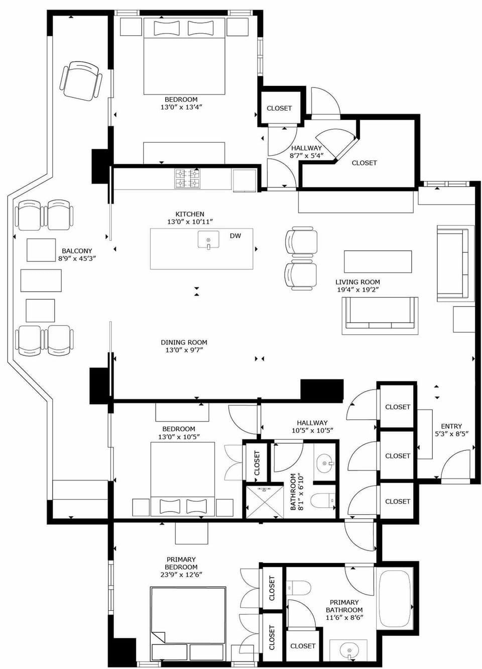 Largest floor plan in the Beach Villas