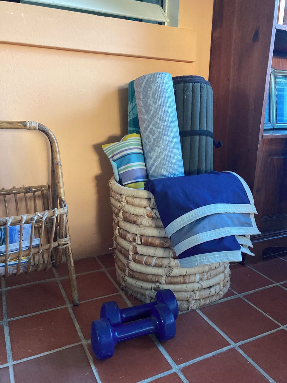 Try yoga on the beach and use the beach blankets on your daily excursions
